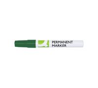 Q-Connect Permanent Marker Bullet Tip 4mm Green Pack of 10 KF11711