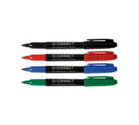 Q-Connect Permanent Marker Bullet Tip Fine Assorted (Pack Of 10)