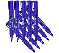 Q-CONNECT Permanent Marker Pen KF26046 Bullet Tip Blue Pack of 10
