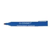 Q-Connect Permanent Marker Pen Bullet Tip Blue (Pack of 10) - KF26046