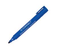 Q-Connect Permanent Marker Pen Bullet Tip Blue (Pack of 10) KF26046