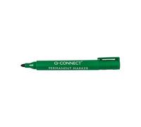 Q-CONNECT Permanent Marker Pen KF01773 - Bullet Tip Green - Pack of 10