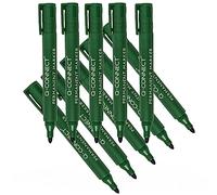 Q-Connect Permanent Marker Pen Bullet Tip Green (Pack of 10) - KF01773