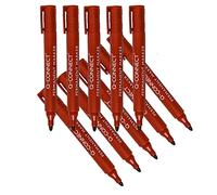 Q-Connect Permanent Marker Pen Bullet Tip Red (Pack of 10)