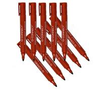 Q-Connect Permanent Marker Pen Bullet Tip Red (Pack Of 10)