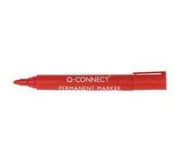 Q-Connect Permanent Marker Pen Bullet Tip Red (Pack of 10) Ref KF26047