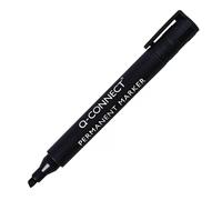 Q-Connect Permanent Marker Pen Chisel Tip Black (Pack of 10) KF26042