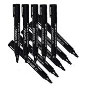 Q-Connect Permanent Marker Pen Chisel Tip Black (Pack of 10) KF26042