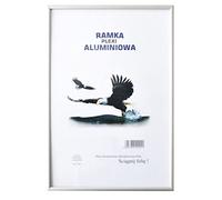 Q-Connect Picture Frame Aluminium Frame 70 x 100 cm Silver with Transparent Plastic Panel Modern for Information Frames Puzzle Frames Unscrewed Corners