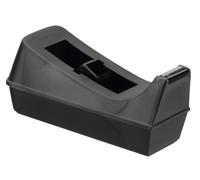 Q-CONNECT Plastic Tape Dispenser for 19mm x 33m Tape - Non-Slip Base - Black