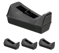 Q-Connect Plastic Tape Dispenser for 19mmx33m Tape Non Slip Base Black (Pack of 4)