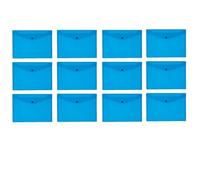 Q-Connect Polypropylene A4 Document Folder - Blue, Pack of 12