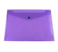 Q-Connect Polypropylene A4 Document Folder - Purple, Pack of 12
