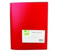 Q-Connect Polypropylene Display Book 40 Pocket Red + Free finchley Refill Pen (1)