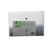 Q-Connect Polypropylene Document Folder A4 Clear (Pack of 12) KF01244Q