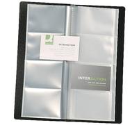 Q-Connect Polypropylene Name Business Card Holder 160 Card Black