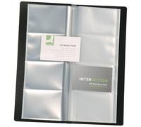 Q-Connect Polypropylene Name Business Card Holder 160 Card Black