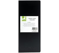 Q-Connect Polypropylene Name Business Card Holder 96 Card Black