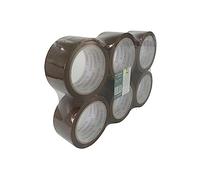 Q-Connect Polypropylene Packaging Tape 50mmx66m Brown (Pack of 6)
