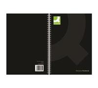 Q-Connect Polypropylene Wirebound Book 160pp A5 Black Pk3 - KF10038