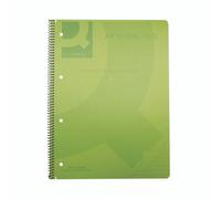 Q-Connect Spiral Bound Polypropylene Notebook 160 Pages A4 Green 5 Pk