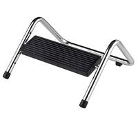 Q-Connect Premium footrest/footrest Made of Metal/Height Adjustable/footrests/Black/Dimensions: 355 x 340 x 170 mm