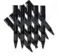 Q-Connect Premium Permanent Marker Pen Bullet Tip Black (Pack of 10)