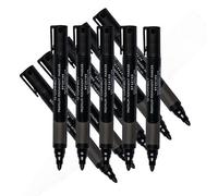 Q-Connect Premium Permanent Marker Pen Bullet Tip Black (Pack Of 10)