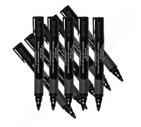 Q-Connect Premium Permanent Marker Pen Bullet Tip Black Pk 10 -KF26105