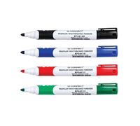 Q-Connect Premium Whiteboard Marker Bullet Tip Assorted Pk 4 - KF26113