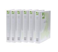 Q-Connect Presentation 25mm 2D Ring Binder A4 White (Pack of 6) KF72645