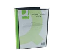 Q-Connect Presentation Display Book 100 Pocket A4 Black Ref KF01271