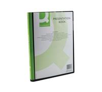 Q-Connect Presentation Display Book 20 Pocket A4 Black Ref KF01265