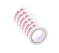 Q-Connect Printed Fragile Tape Self Adhesive BOPP 48mmx66m (Pack of 6)