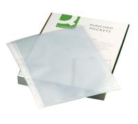 Q-Connect Punched Pocket A4 50Micro, Orange Peel (Pack Of 100)