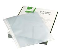 Q-Connect Punched Pockets Polypropylene 50 Micron A4 Embossed (100 Pk)