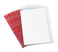 Q-Connect Delux Punched Pocket Side Opening Red Strip A4 Pk25 -KF01123