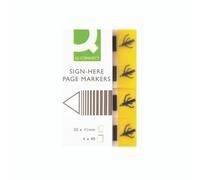 Q-Connect Qktab Sign 20X45 Ylw PK160