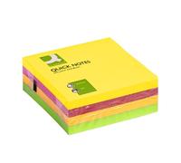Q-Connect Quick Note Cube 76 x 76 mm Assorted Neon