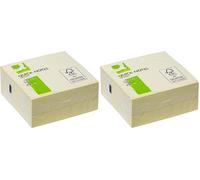 Q-Connect Quick Note Cube 76 x 76mm Yellow (Pack of 2)