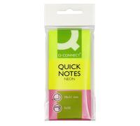 Q-Connect Quick Notes 38 x 51mm Neon (Pack of 3) Ref KF01224