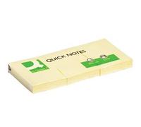 Q Connect KF10500 Quick Note Repositionable Pad - Yellow