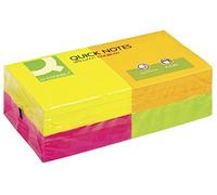 Q-Connect Quick Notes 76 x 76mm Neon (Pack of 12)