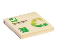 Q-CONNECT Quick Notes Recycled 76x76mm Yellow Pack of 12 KF05609