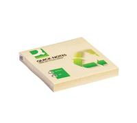Q-Connect Quick Notes Recycled 76x76mm Yellow (Pack of 12) KF05609