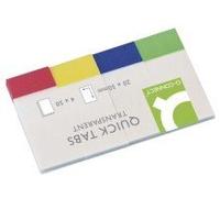 Q-CONNECT Q CONNECT QUICK TABS 25X45 TRANSPARENT