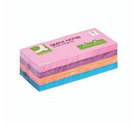 Q-Connect Rainbow Brilliant Pad 38x51mm 100 Sheets Assorted (Pack 12)