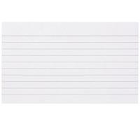Q-Connect Record Card 127X76mm Ruled Feint White (100 Pack)