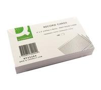 Q-Connect Record Card 127x76mm Ruled Feint White (100 Pack) KF35204
