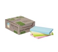 Q-Connect Recycled Notes 127x76mm Pastel Rainbow (Pack of 12) KF17325